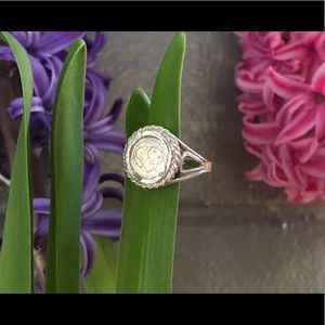 Original Vintage 1980s Chinese panda coin ring